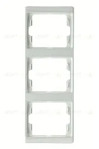Рамка тройная для вертикального монтажа Berker Arsys, белый глянцевый 13330069 13330069