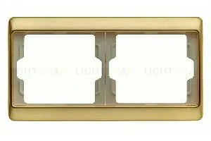 Рамка двойная для горизонтального монтажа Berker Arsys, золото 13640002 13640002