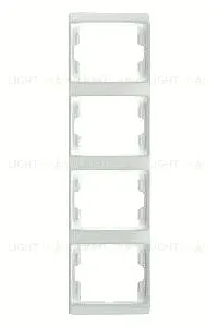 Рамка четверная для вертикального монтажа Berker Arsys, белый глянцевый 13430069 13430069