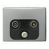 Телевизионная розетка оконечная Berker TV-SAT-FM 12020004+S4100 12020004 + S4100