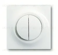 Выключатель двухклавишный с подсветкой ABB Impuls 10А/250В 2CKA001012A2111+2CKA001753A4856 2CKA001012A2111 + 2CKA001753A4856