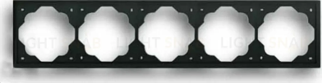 Рамка пятерная ABB Impuls черный бархат 2CKA001754A4428 2CKA001754A4428