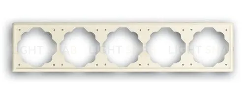 Рамка пятерная ABB Impuls кремовый глянцевый 2CKA001754A4316 2CKA001754A4316