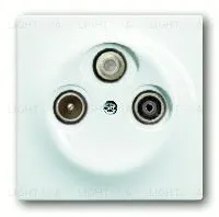 Розетка телевизионная оконечная ABB Impuls TV-SAT-FM, белый глянцевый 2CKA000230A0463+2CKA001753A4773 2CKA000230A0463 + 2CKA001753A4773