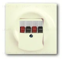 Акустическая розетка двойная ABB Impuls, кремовый глянцевый 2CKA001753A0055+2CKA000230A0464 2CKA001753A0055 + 2CKA000230A0464