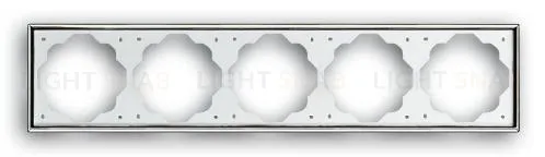 Рамка пятерная ABB Impuls хром 2CKA001754A4137 2CKA001754A4137