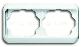 Рамка двойная для горизонтального монтажа ABB Alpha Nea белый глянцевый 1754-0-4511 1754-0-4511