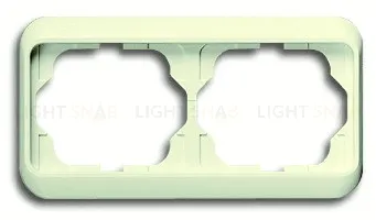 Рамка двойная для горизонтального монтажа ABB Alpha Nea кремовый глянцевый 1754-0-3799 1754-0-3799