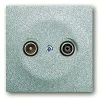 Розетка телевизионная оконечная ABB Impuls TV-FM, серебристый алюминий 2CKA000230A0380+2CKA001753A0040 2CKA000230A0380 + 2CKA001753A0040