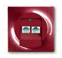 Розетка телефонная двойная ABB Impuls RJ11 2CKA000230A0243+2CKA001753A0129 2CKA000230A0243 + 2CKA001753A0129