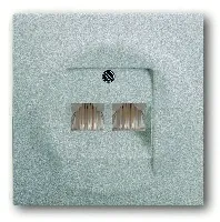 Розетка компьютерная двойная ABB Impuls RJ45 5-й кат. 2CKA000230A0412+2CKA001753A0084 2CKA000230A0412 + 2CKA001753A0084