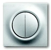 Выключатель двухклавишный с подсветкой ABB Impuls 10А/250В 2CKA001012A2111+2CKA001753A0065 2CKA001012A2111 + 2CKA001753A0065