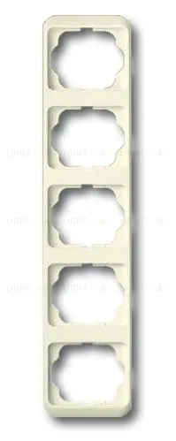 Рамка пятерная для вертикального монтажа ABB Alpha Nea кремовый глянцевый 1754-0-3781 1754-0-3781