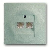 Розетка компьютерная двойная ABB Impuls RJ45 5-й кат. 2CKA000230A0412+2CKA001753A9038 2CKA000230A0412 + 2CKA001753A9038