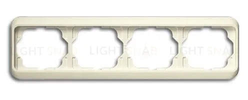 Рамка четверная для горизонтального монтажа ABB Alpha Nea кремовый глянцевый 1754-0-3815 1754-0-3815