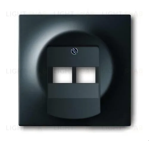 Розетка телефонная двойная ABB Impuls RJ11, черный бархат 2CKA000230A0243+2CKA001753A0161 2CKA000230A0243 + 2CKA001753A0161