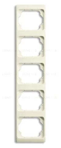 Рамка пятерная для вертикального монтажа ABB Alpha Exclusive кремовый глянцевый 1754-0-4154 1754-0-4154