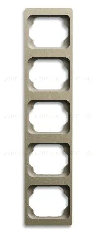 Рамка пятерная для вертикального монтажа ABB Alpha Exclusive палладий 1754-0-4123 1754-0-4123