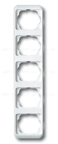 Рамка пятерная для вертикального монтажа ABB Alpha Nea белый глянцевый 1754-0-2833 1754-0-2833