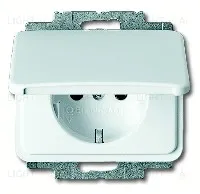 Розетка с заземляющими контактами с откидной крышкой ABB 16А/250В 2018-0-1040 2018-0-1040