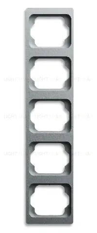 Рамка пятерная для вертикального монтажа ABB Alpha Exclusive титан 1754-0-4132 1754-0-4132