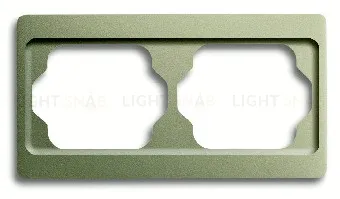 Рамка двойная для горизонтального монтажа ABB Alpha Exclusive палладий 1754-0-4116 1754-0-4116