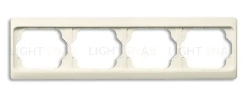 Рамка четверная для горизонтального монтажа ABB Alpha Exclusive кремовый глянцевый 1754-0-4151 1754-0-4151