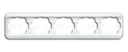 Рамка пятерная для горизонтального монтажа ABB Alpha Nea белый глянцевый 1754-0-2932 1754-0-2932