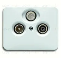 Розетка телевизионная оконечная ABB TV-SAT-FM 2CKA000230A0463+1753-0-7628 2CKA000230A0463 + 1753-0-7628