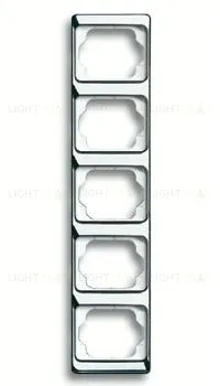 Рамка пятерная для вертикального монтажа ABB Alpha Exclusive хром 1754-0-4167 1754-0-4167