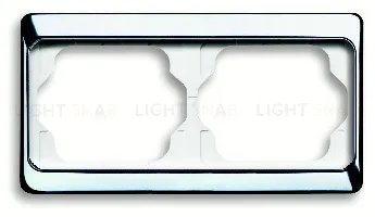 Рамка двойная для горизонтального монтажа ABB Alpha Exclusive хром 1754-0-4160 1754-0-4160