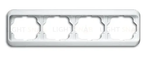 Рамка четверная для горизонтального монтажа ABB Alpha Nea белый глянцевый 1754-0-2908 1754-0-2908