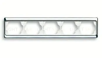 Рамка пятерная для горизонтального монтажа ABB Alpha Exclusive хром 1754-0-4166 1754-0-4166