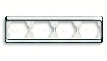 Рамка четверная для горизонтального монтажа ABB Alpha Exclusive хром 1754-0-4164 1754-0-4164