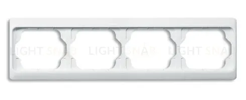 Рамка четверная для горизонтального монтажа ABB Alpha Exclusive белый глянцевый 1754-0-4155 1754-0-4155