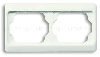 Рамка двойная для горизонтального монтажа ABB Alpha Exclusive белый глянцевый 1754-0-2999 1754-0-2999