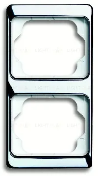 Рамка двойная для вертикального монтажа ABB Alpha Exclusive хром 1754-0-4161 1754-0-4161