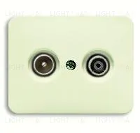 Розетка телевизионная проходная ABB TV-FM 2CKA000230A0268+1710-0-2454 2CKA000230A0268 + 1710-0-2454