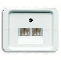 Розетка телефонная двойная ABB RJ11 2CKA000230A0243+1710-0-2033 2CKA000230A0243 + 1710-0-2033