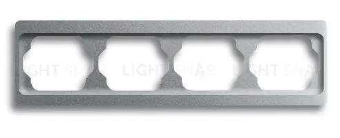Рамка четверная для горизонтального монтажа ABB Alpha Exclusive титан 1754-0-4129 1754-0-4129