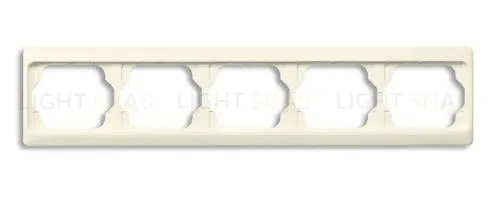 Рамка пятерная для горизонтального монтажа ABB Alpha Exclusive кремовый глянцевый 1754-0-4153 1754-0-4153