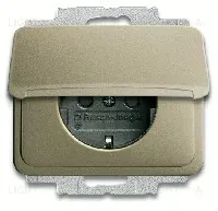 Розетка с заземляющими контактами с откидной крышкой ABB 16А/250В 2018-0-1464 2018-0-1464