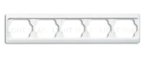 Рамка пятерная для горизонтального монтажа ABB Alpha Exclusive белый глянцевый 1754-0-4157 1754-0-4157