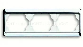 Рамка тройная для горизонтального монтажа ABB Alpha Exclusive хром 1754-0-4162 1754-0-4162