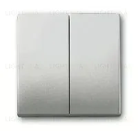 Выключатель двухклавишный ABB Pure сталь, 10А/250В 2CKA001012A2108+2CKA001751A3087 2CKA001012A2108 + 2CKA001751A3087