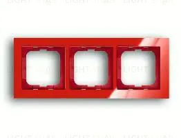 Рамка тройная ABB Busch-axcent красный глянцевый 2CKA001754A4342 2CKA001754A4342