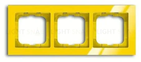 Рамка тройная ABB Busch-axcent желтый глянцевый 2CKA001754A4336 2CKA001754A4336