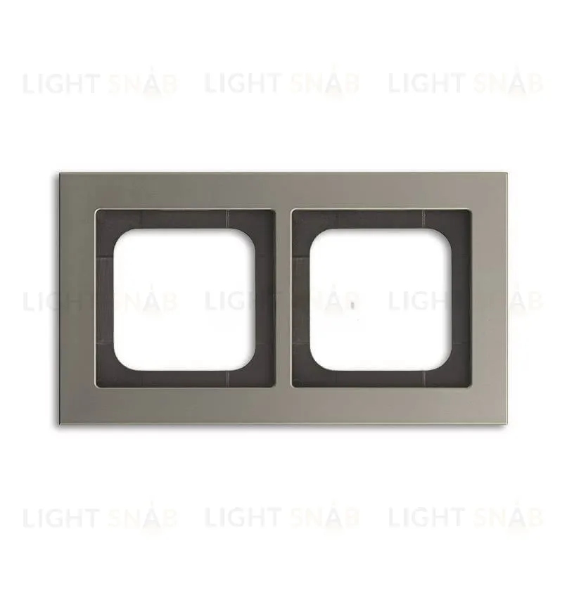 Рамка двойная ABB Axcent, металл, цвет платина 2CKA001754A4689 2CKA001754A4689
