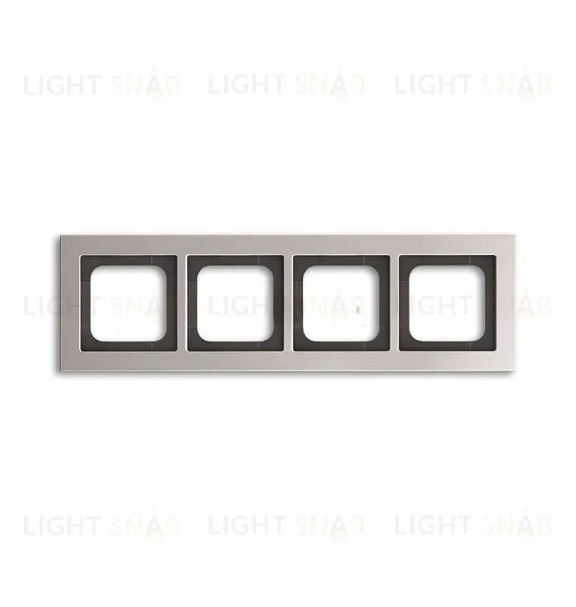 Рамка четверная ABB Axcent, металл, цвет титан 2CKA001754A4701 2CKA001754A4701