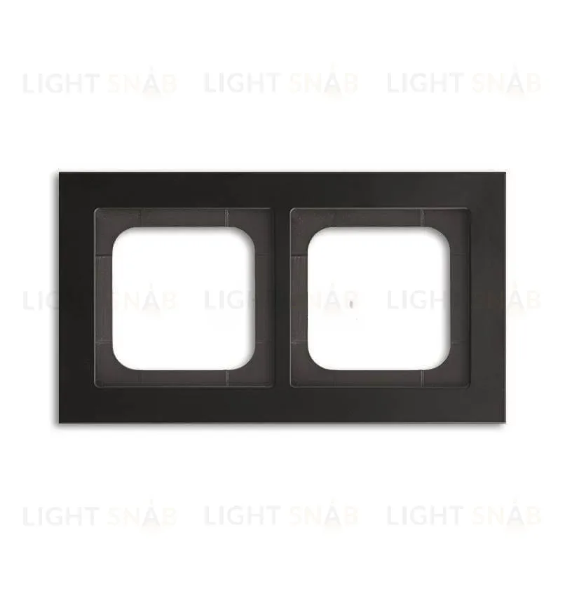 Рамка двойная ABB Axcent, металл, цвет матовый черный 2CKA001754A4709 2CKA001754A4709